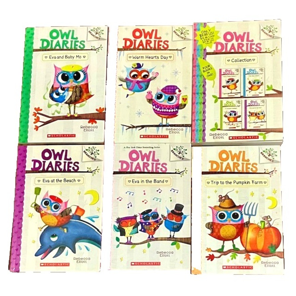 Owl Diaries Branches Book Lot of 5 Vol. 5,10,11,14,17 Plus Collection Book 1-4